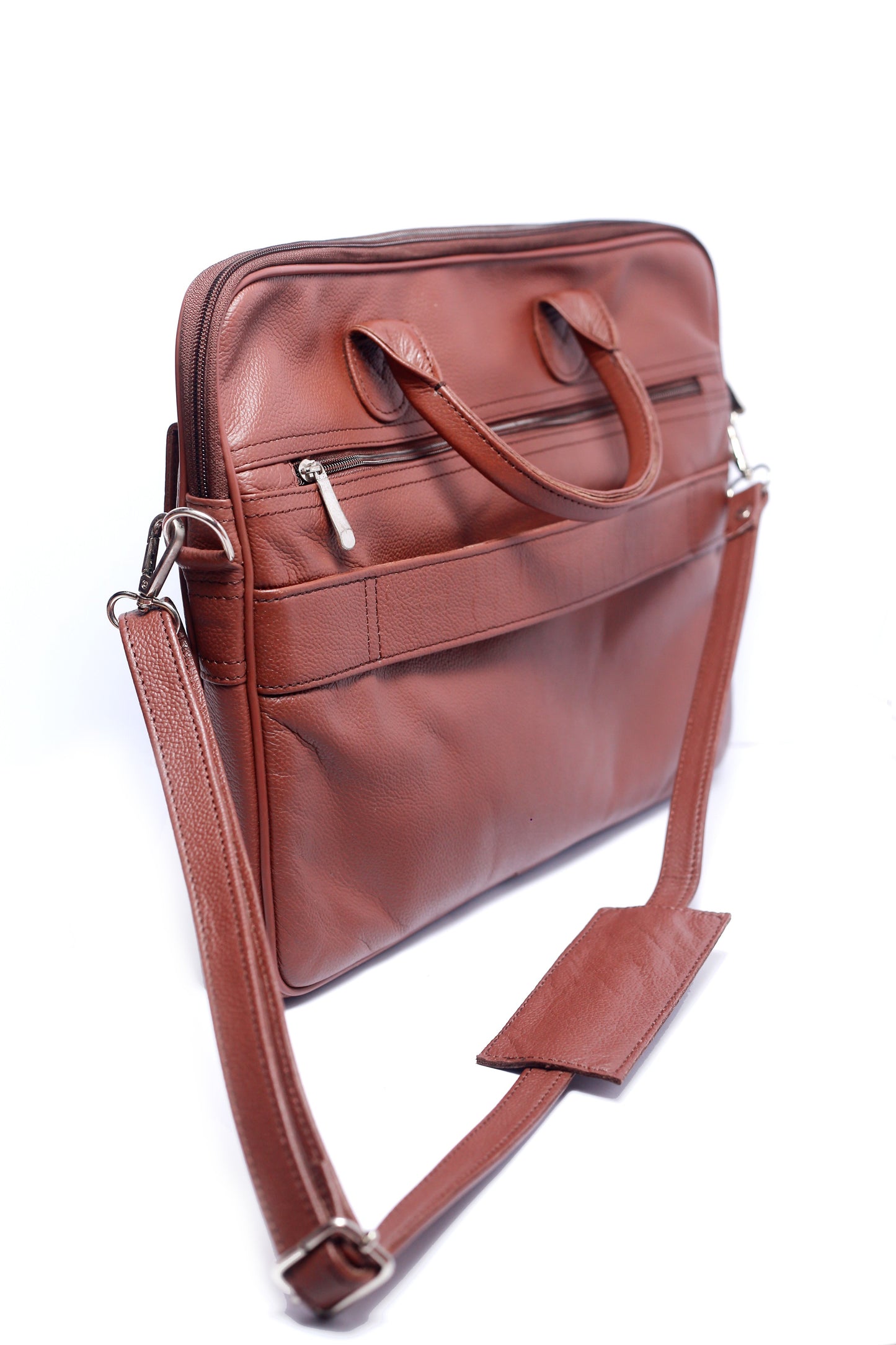 SWABI BAG Genuine Leather Laptop Ultra Slim Bag - Tan-16" Laptop