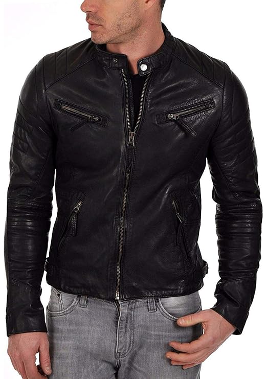 LAYYAH JACKET Genuine Leather Biker Style Jacket For Men