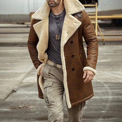 SUKKUR Coat-Genuine Leather Long Coat With Fur Inner Long Coat  UNISEX