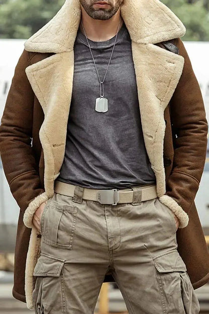 SUKKUR Coat-Genuine Leather Long Coat With Fur Inner Long Coat  UNISEX