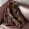 BAHAWALNAGAR JACKET Genuine Leather Motorcycle Style Vintage Brown Jacket For Men