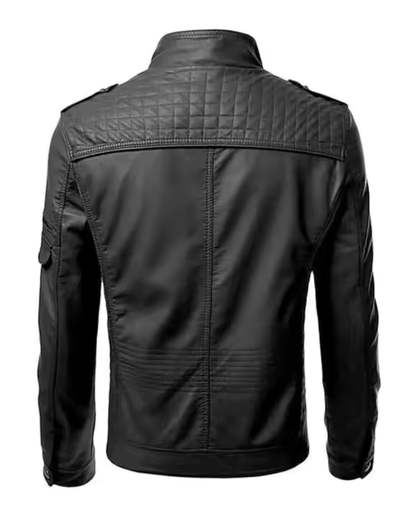 QUETTA JACKET Genuine Leather Biker Style Jacket For Men