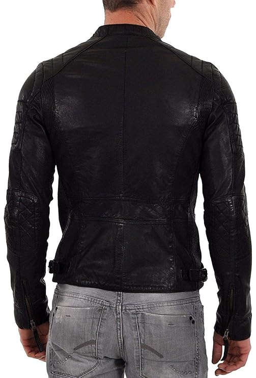 LAYYAH JACKET Genuine Leather Biker Style Jacket For Men