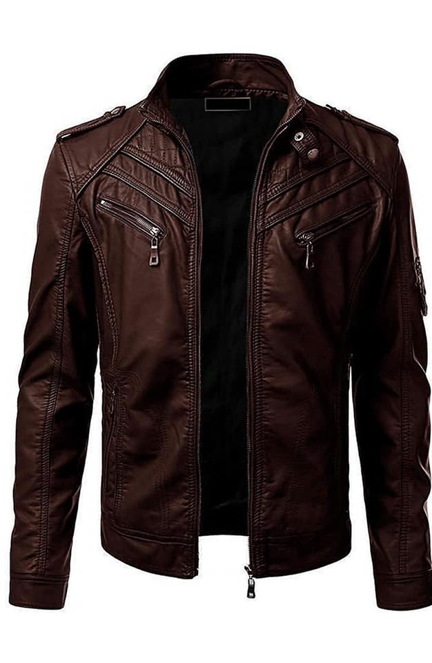 QUETTA JACKET Genuine Leather Biker Style Jacket For Men