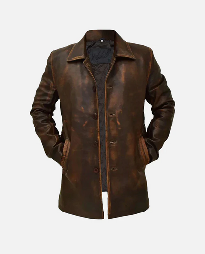 MIRPUR KHAS JACKET Genuine Leather Vintage Coat Style Jacket For Men