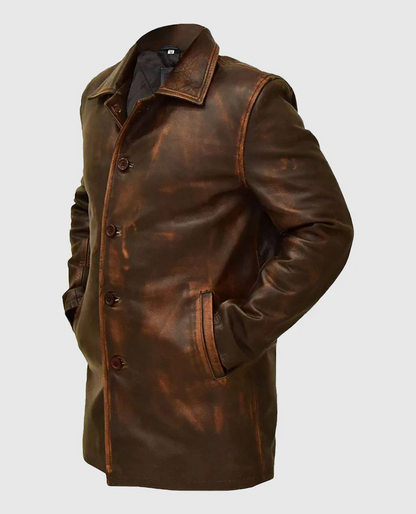 MIRPUR KHAS JACKET Genuine Leather Vintage Coat Style Jacket For Men