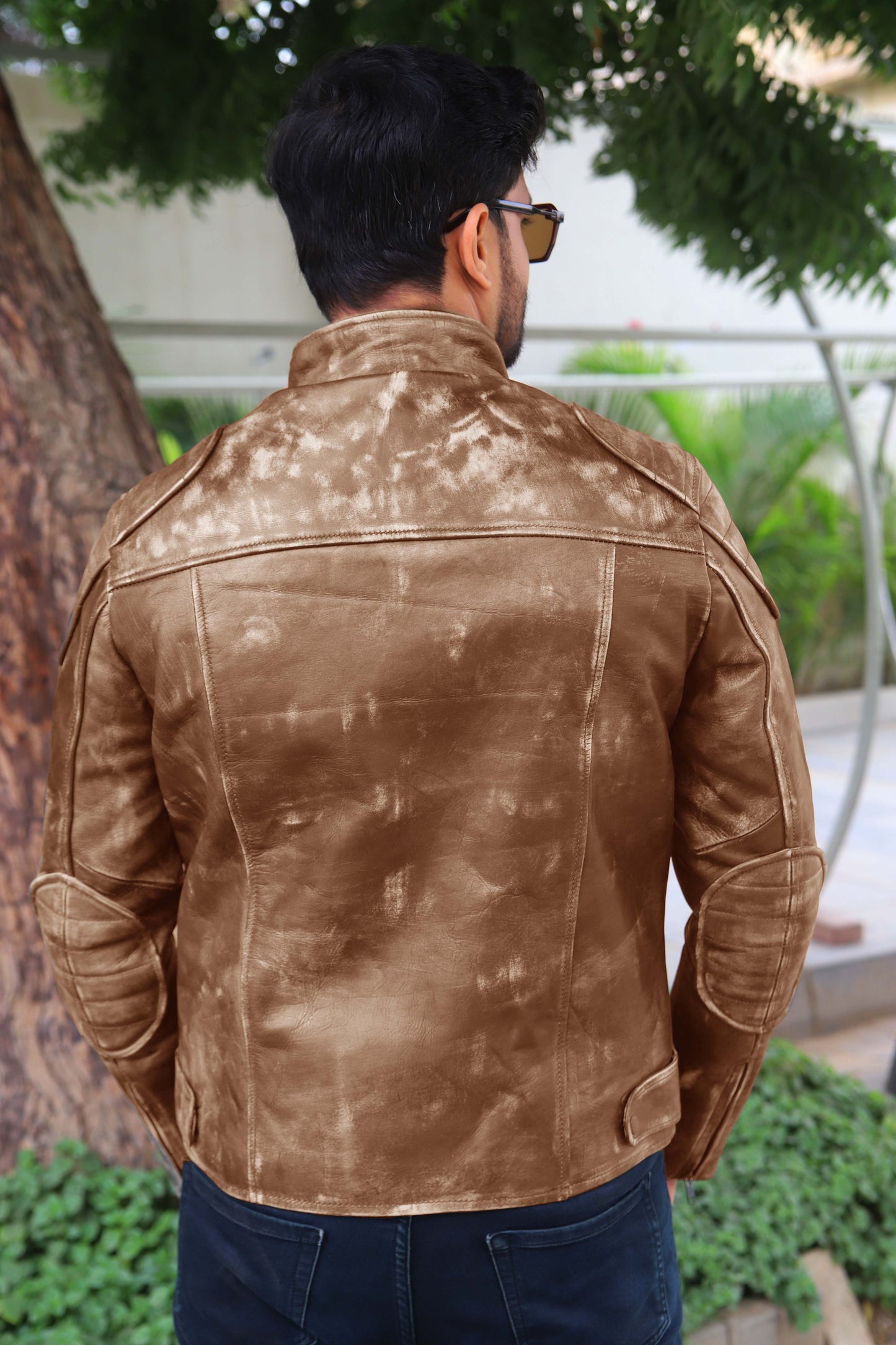 SADIQABAD JACKET Men's Leather Jacket Vintage Black Leather Jacket- Vintage Cognac