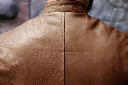 BUREWALA JACKET Men's Leather Vest, Formal Leather Vest, Biker Leather Vest, Casual Leather Vest For Men- Cognac