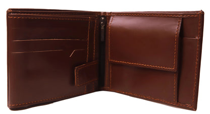 GUJRANWALA WALLET Modern Leather Wallet Tri-Fold Leather Wallet Standard Size Brown