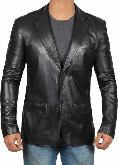 NAWABSHAH JACKET Genuine Leather Formal Leather Blazer For Men