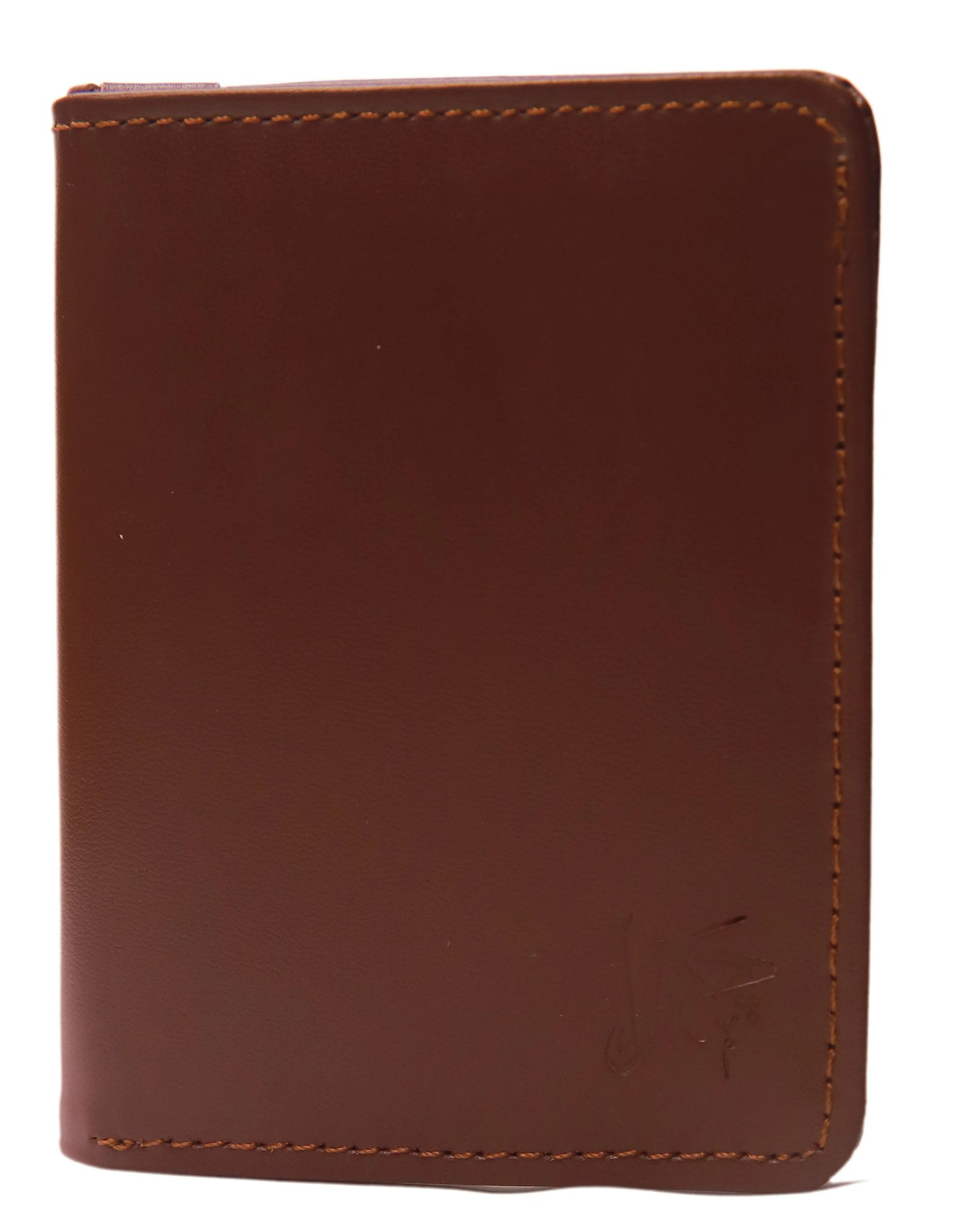 QUETTA WALLET Minimal Leather Card Holder Compact Size Bi-Fold Leather Wallet and Card Holder Brown