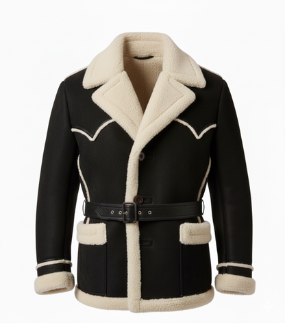 ISLAMABAD COAT- Suede Leather Fur Lined Coat UNISEX