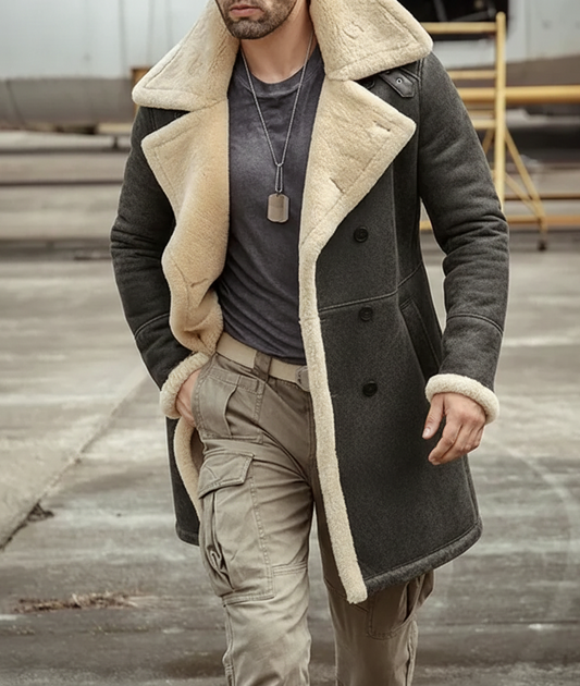 RAIWIND Coat-Genuine Leather Long Coat With Fur Inner Long Coat - Unisex