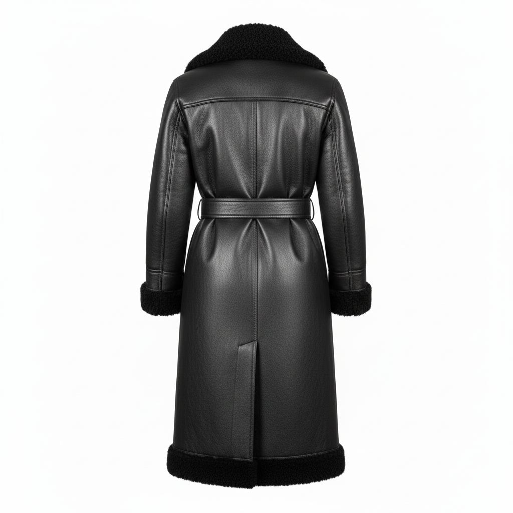 FAISALABAD COAT- Genuine Leather Fur Long Coat UNISEX