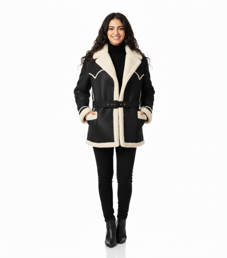 ISLAMABAD COAT- Suede Leather Fur Lined Coat UNISEX