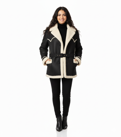 ISLAMABAD COAT- Suede Leather Fur Lined Coat UNISEX