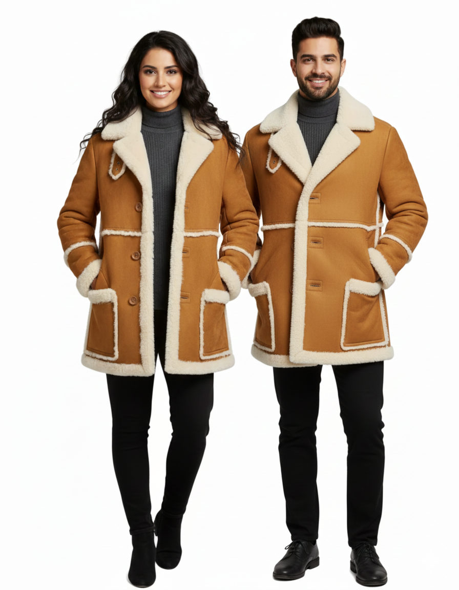 SHIKARPUR COAT- Genuine Leather Fur Long Coat UNISEX