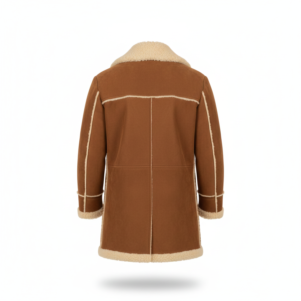 BANI GALA COAT- Fur-Suede Leather Long Coat UNISEX