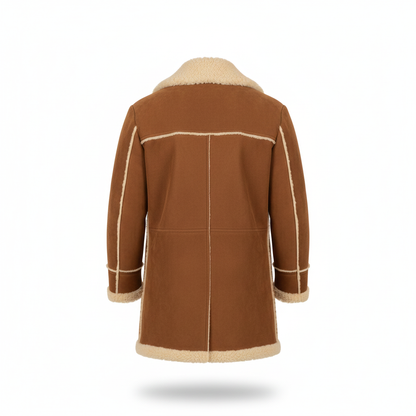 BANI GALA COAT- Fur-Suede Leather Long Coat UNISEX