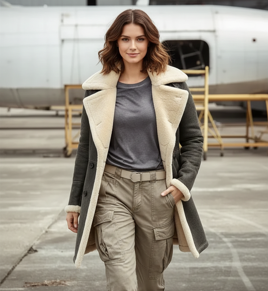 RAIWIND Coat-Genuine Leather Long Coat With Fur Inner Long Coat - Unisex