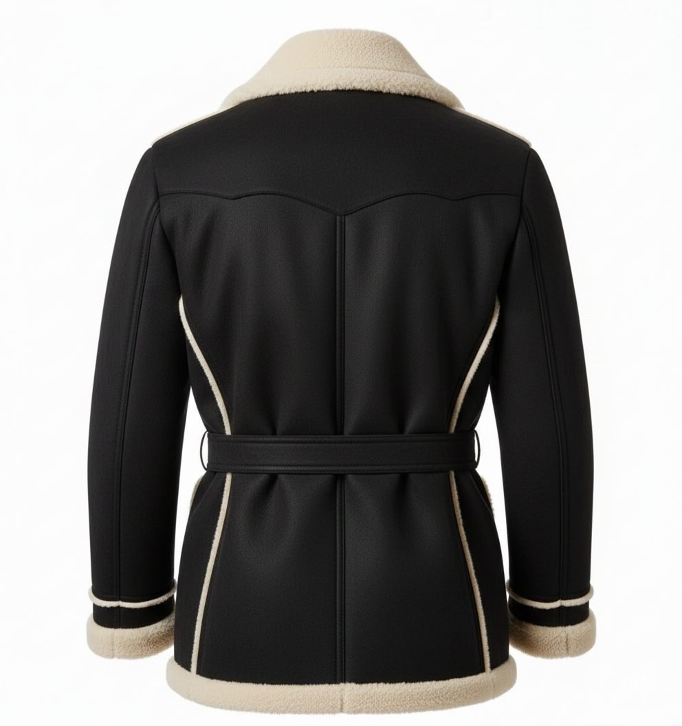 ISLAMABAD COAT- Suede Leather Fur Lined Coat UNISEX