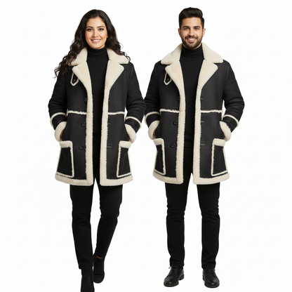 RAHIM YAR KHAN COAT- Genuine Leather Fur Long Coat UNISEX