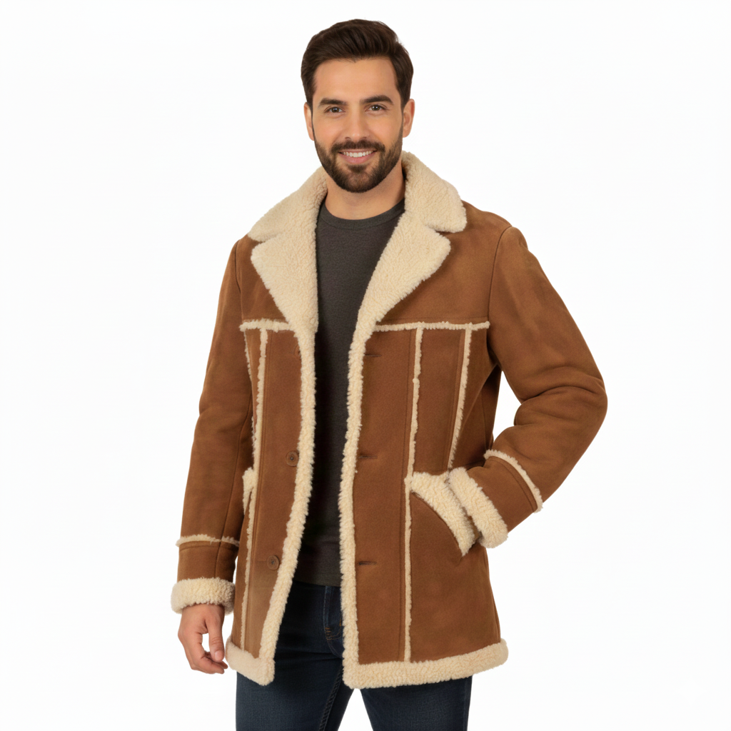 BANI GALA COAT- Fur-Suede Leather Long Coat UNISEX