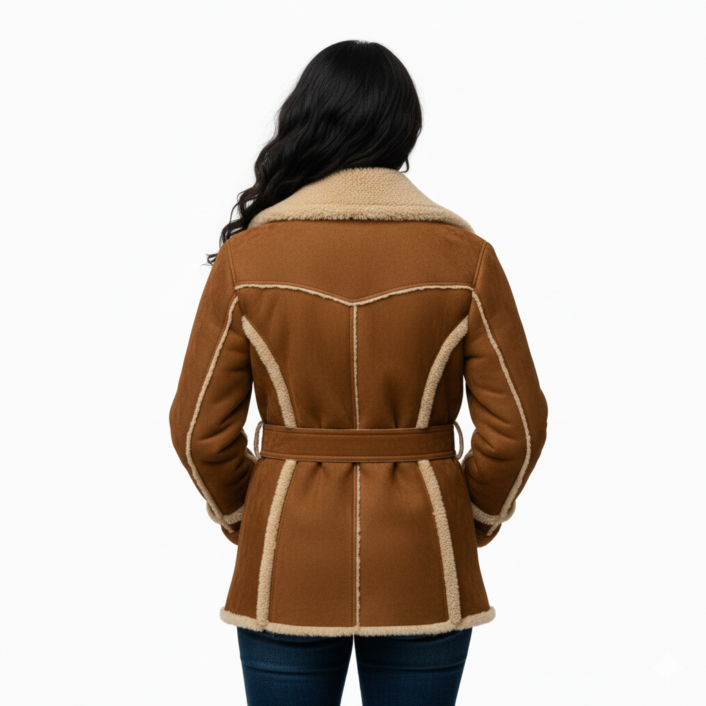 SADIQABAD COAT- Suede Leather Fur Lined Coat UNISEX