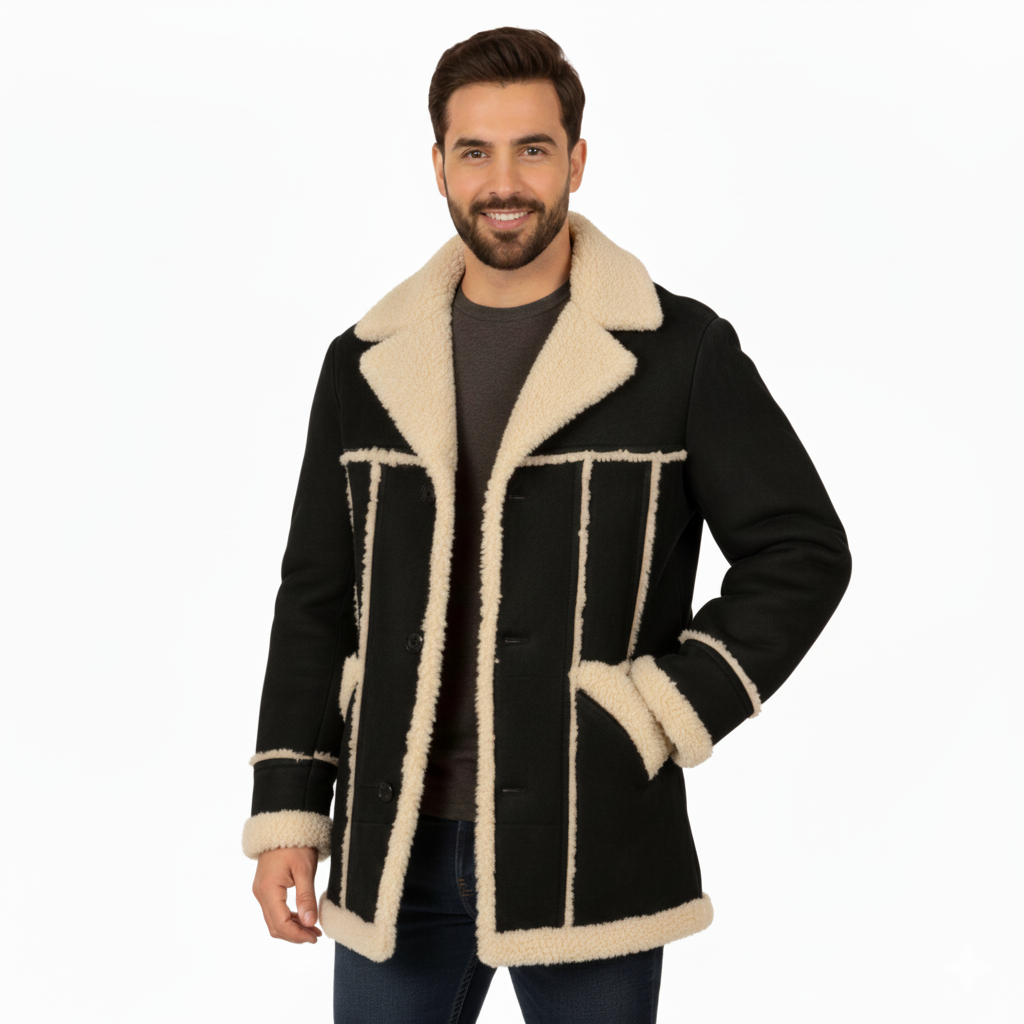 BANI GALA COAT- Fur-Suede Leather Long Coat UNISEX