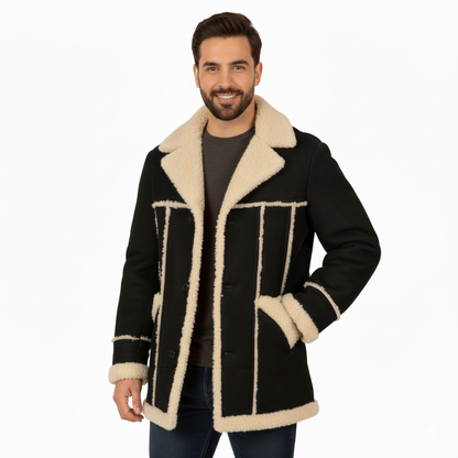 BANI GALA COAT- Fur-Suede Leather Long Coat UNISEX