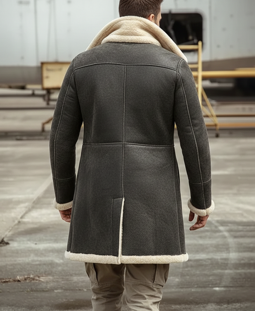 RAIWIND Coat-Genuine Leather Long Coat With Fur Inner Long Coat - Unisex