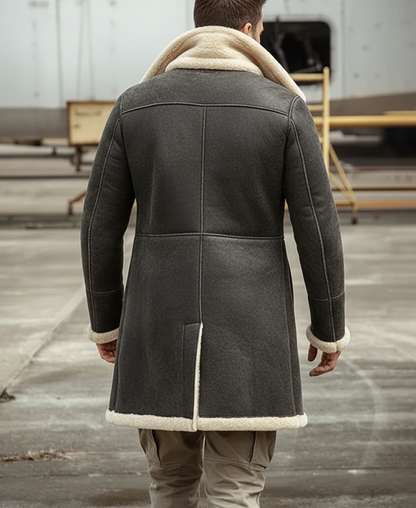 RAIWIND Coat-Genuine Leather Long Coat With Fur Inner Long Coat - Unisex