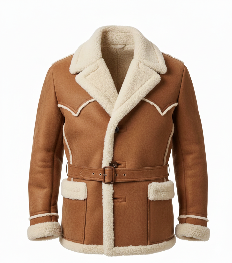 ISLAMABAD COAT- Suede Leather Fur Lined Coat UNISEX