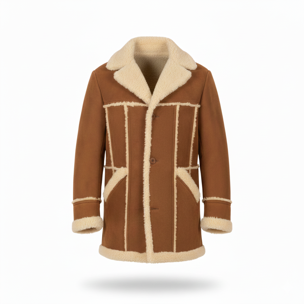 BANI GALA COAT- Fur-Suede Leather Long Coat UNISEX