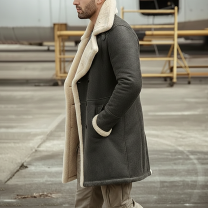 RAIWIND Coat-Genuine Leather Long Coat With Fur Inner Long Coat - Unisex