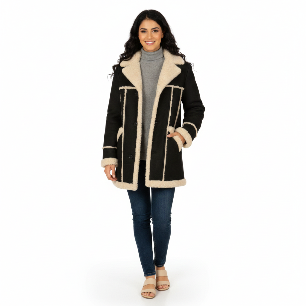 BANI GALA COAT- Fur-Suede Leather Long Coat UNISEX