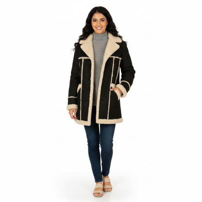 BANI GALA COAT- Fur-Suede Leather Long Coat UNISEX