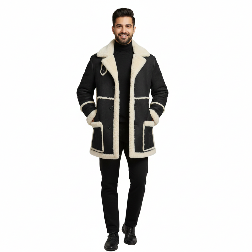 RAHIM YAR KHAN COAT- Genuine Leather Fur Long Coat UNISEX
