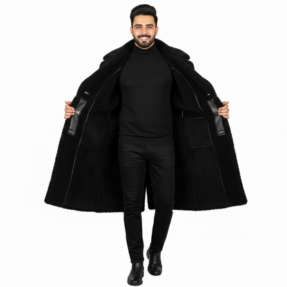 FAISALABAD COAT- Genuine Leather Fur Long Coat UNISEX