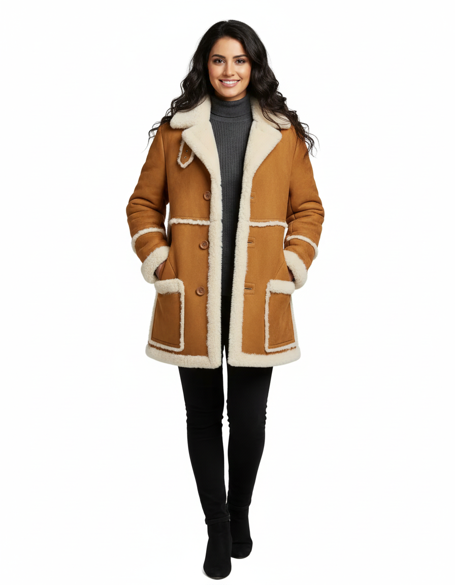 SHIKARPUR COAT- Genuine Leather Fur Long Coat UNISEX