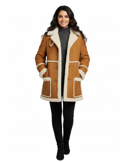 SHIKARPUR COAT- Genuine Leather Fur Long Coat UNISEX