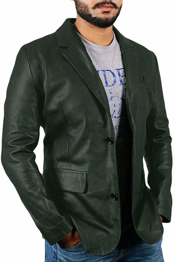 NAWABSHAH JACKET Genuine Leather Formal Leather Blazer For Men