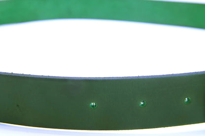 MIRPUR KHAS BELT Genuine Vintage Leather Belt in One Piece - Vintage Green