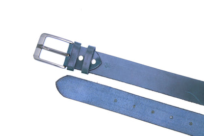 MIANWALI BELT Genuine Vintage Leather Belt in One Piece - Vintage Blue