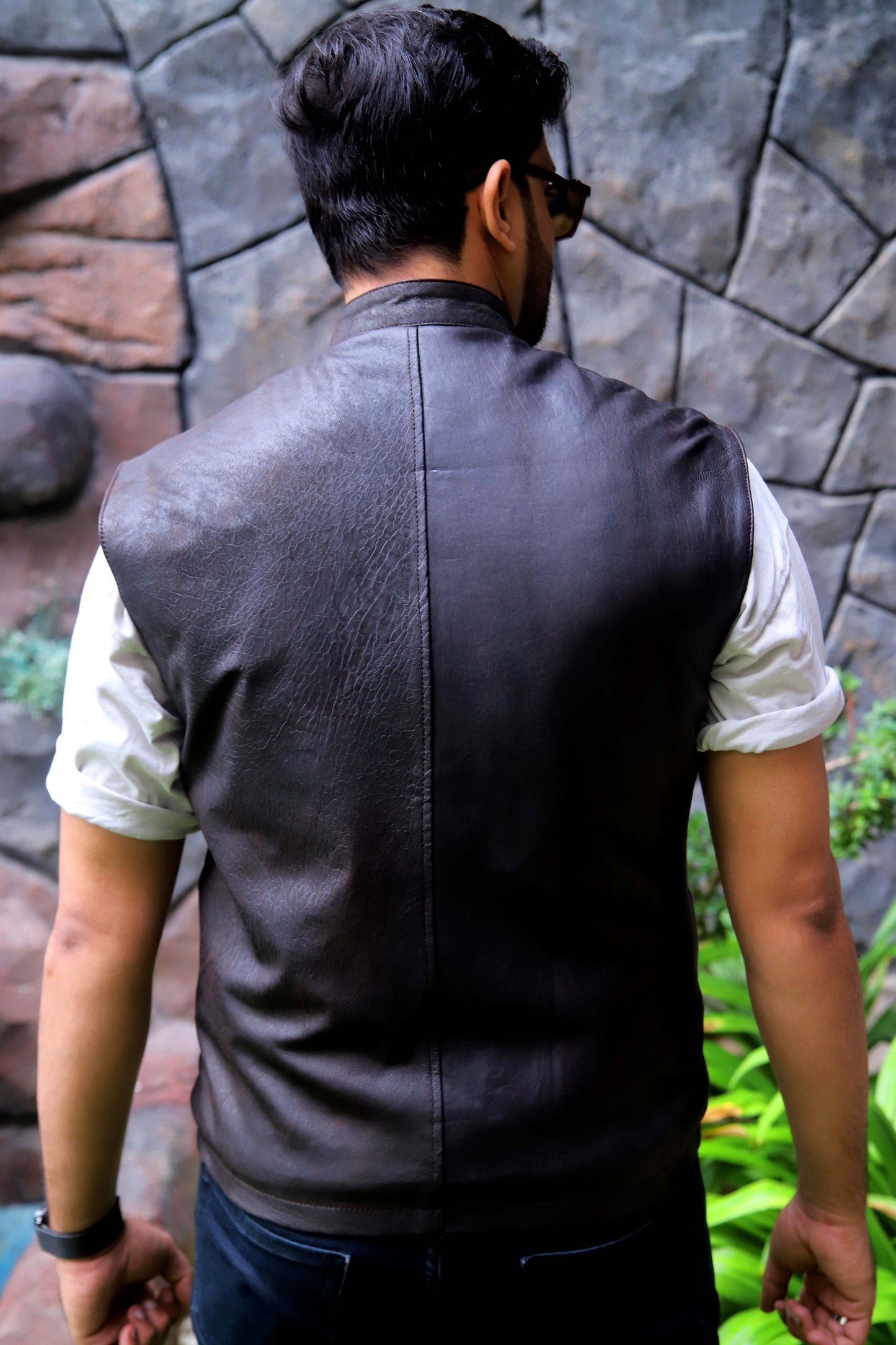 BUREWALA JACKET Men's Leather Vest, Formal Leather Vest, Biker Leather Vest, Casual Leather Vest For Men