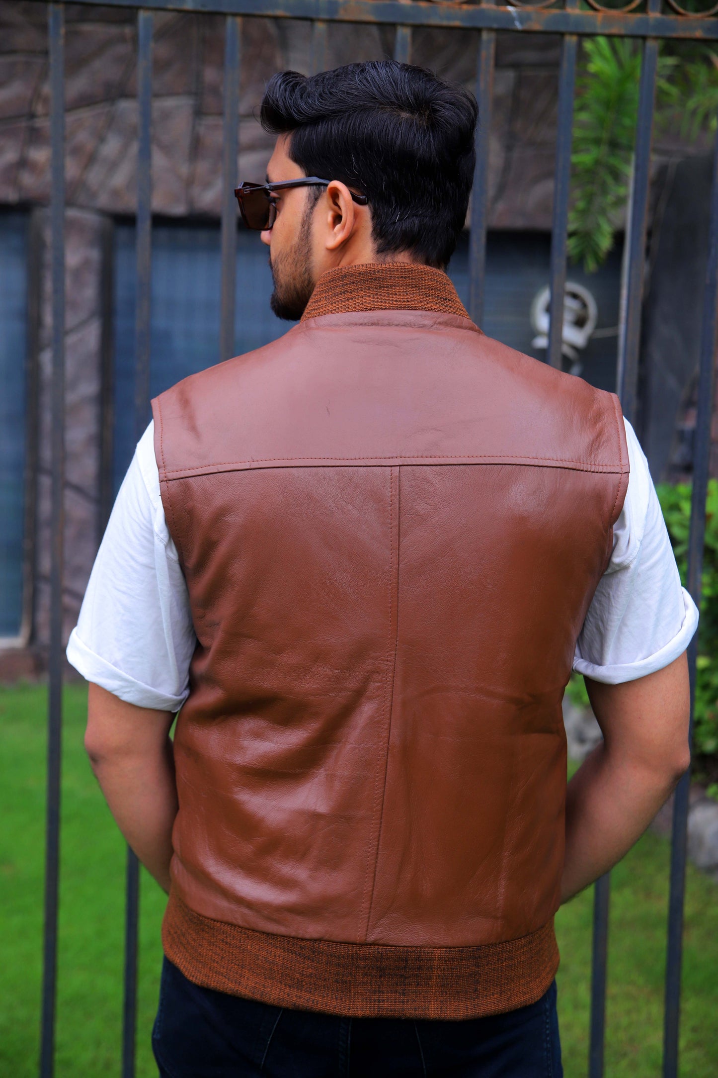 MINGORA JACKET Men's Leather Vest, Formal Leather Vest, Biker Leather Vest, Casual Leather Vest For Men