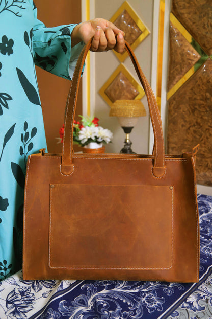 GAWADAR BAG Vintage Cow Leather Bag For Women, Womens Laptop Bag, Ladies Work Bag, Ladies Handbag