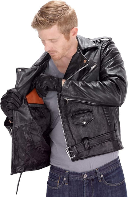 LARKANA JACKET Genuine Leather Motorcycle Style Jacket For Men