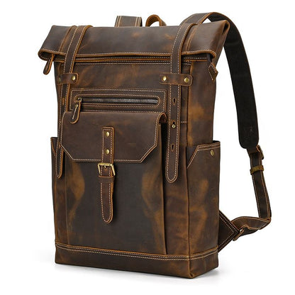 FEROZWALA BAG Retro Travel And Everyday Backpack Unisex- Vintage Brown