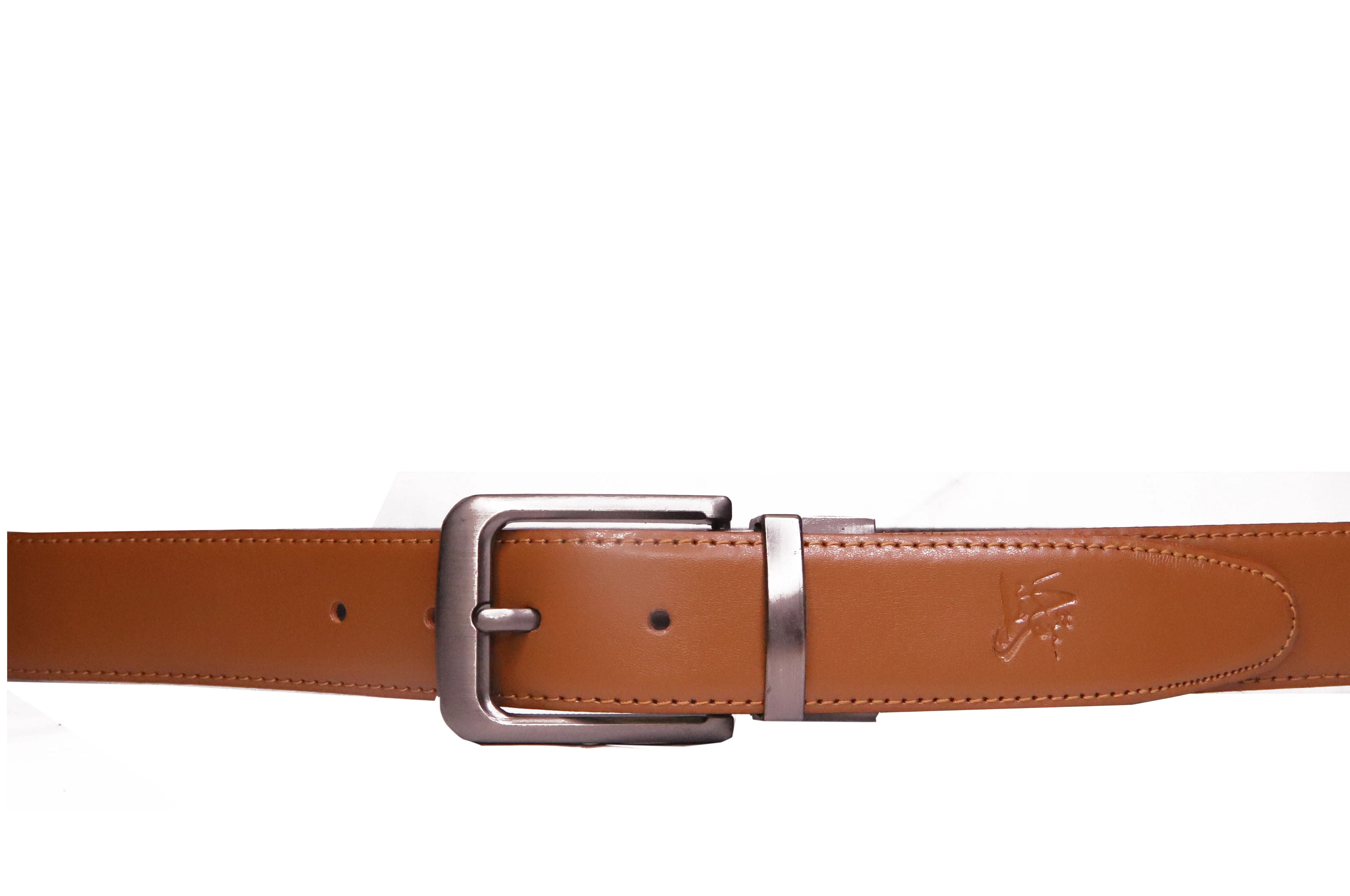 KARACHI BELT Reversible 2 in 1 Leather Belt Double Sided Black And Tan Brown Formal Leather Belt